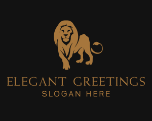 Elegant Gold Lion logo design