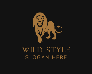 Elegant Gold Lion logo design