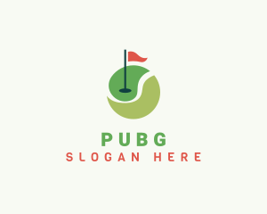 Sports Golf Ball Tournament Logo