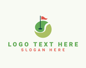 Sports Golf Ball Tournament Logo