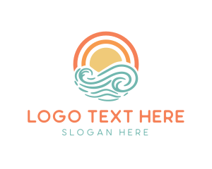 Lagoon - Wave Sea Sunset logo design
