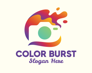 Splatter - Gradient Paint Splatter Camera logo design