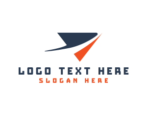 Forwarding - Paper Plane Flight logo design