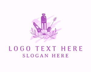 Purple Flower Makeup Logo