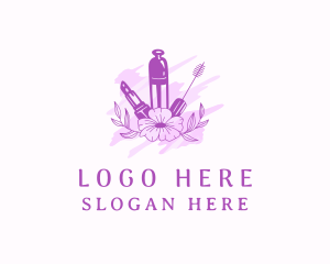 Makeup Artist - Purple Flower Makeup logo design