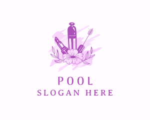 Spa - Purple Flower Makeup logo design