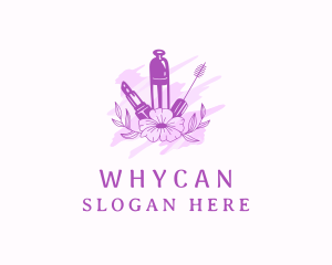 Beauty Blogger - Purple Flower Makeup logo design