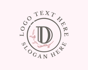 Beauty - Floral Plant Letter D logo design