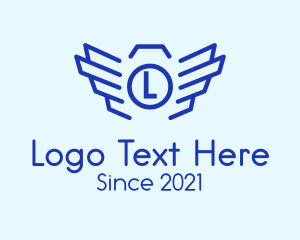Dark Blue - Camera Wing Letter logo design
