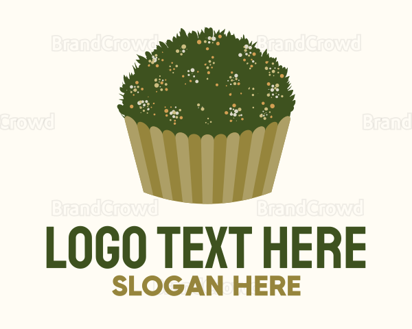 Grass Garden Cupcake Pastry Logo