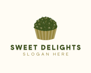 Grass Garden Cupcake Pastry logo design