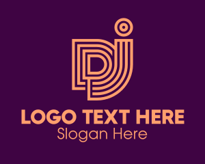Disc Jockey - Music D & J Monogram logo design