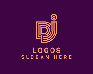 Disco - Music Letter DJ Monogram logo design