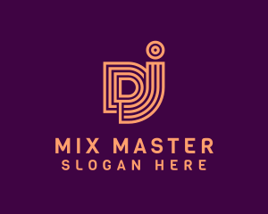 Remix - Music Letter DJ Monogram logo design