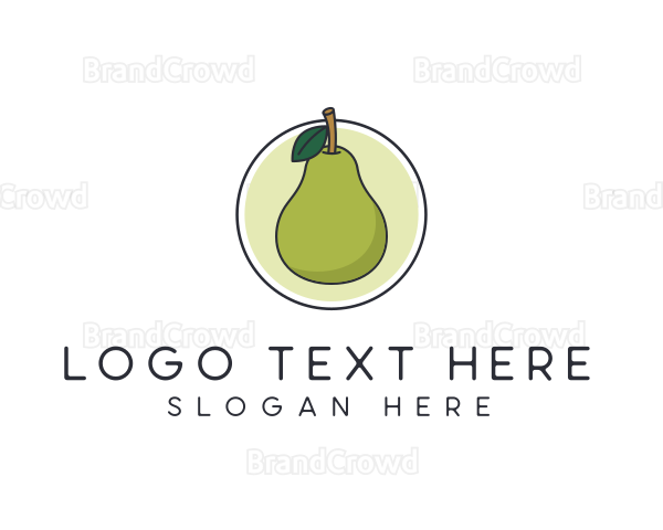 Juicy Pear Fruit Logo