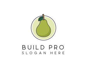 Juicy Pear Fruit Logo