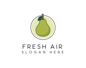 Juicy Pear Fruit logo design