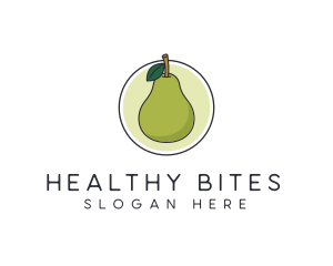 Nutritious - Juicy Pear Fruit logo design