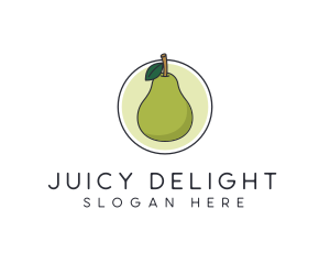 Juicy - Juicy Pear Fruit logo design