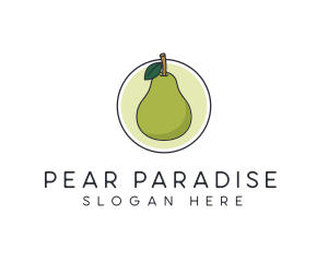 Juicy Pear Fruit logo design