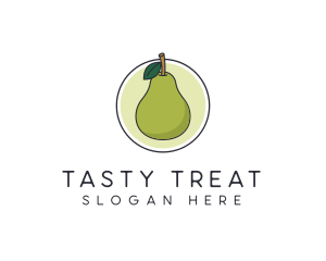 Juicy Pear Fruit logo design