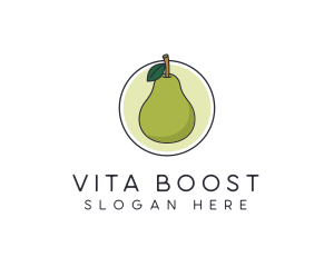 Vitamin - Juicy Pear Fruit logo design