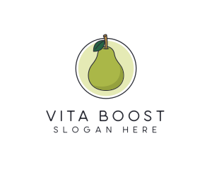 Juicy Pear Fruit logo design