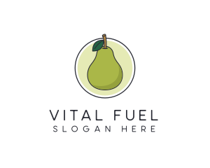 Nutritious - Juicy Pear Fruit logo design