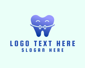 Pediatric Dentistry - Dentist Tooth Braces logo design