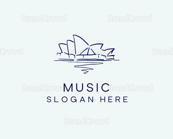 Minimalist Sydney Opera House Logo