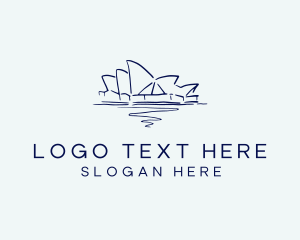 Sydney - Minimalist Sydney Opera House logo design