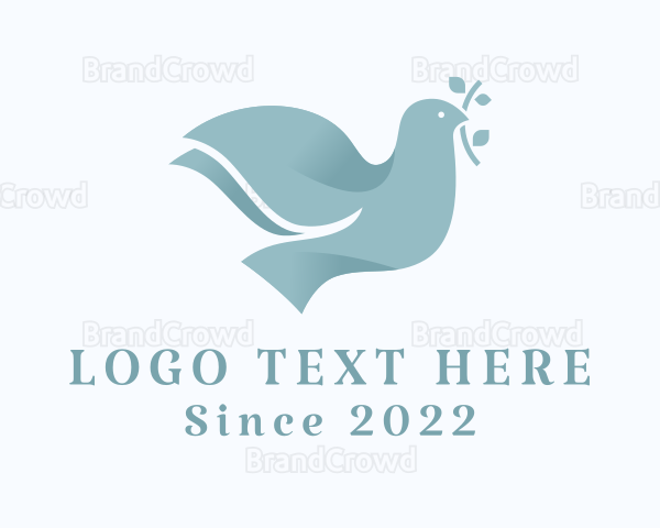 Peace Dove Catholic Bird Logo