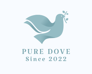 Peace Dove Catholic Bird logo design