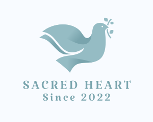 Peace Dove Catholic Bird logo design