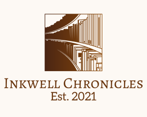 Journal - Brown Library Bookshelf logo design