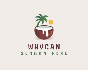 Coconut - Coconut Milk Juice logo design