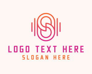 Line - Media Tech Letter S logo design