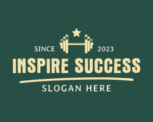 Motivation - Fitness Barbell Gym logo design
