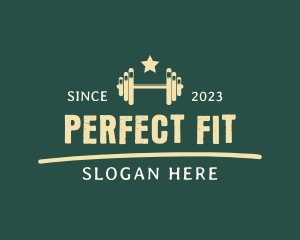 Fitness Barbell Gym logo design