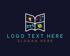 Book - Children Preschool Education logo design