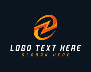 Logistics - Thunder Energy Letter N logo design