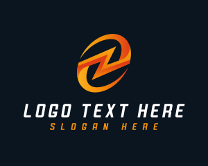 Lettermark - Thunder Energy Letter N logo design
