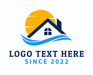 Residence - Sunset Wave Home Realtor logo design