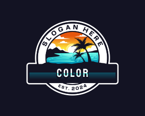 Tropical - Beach Summer Ocean logo design