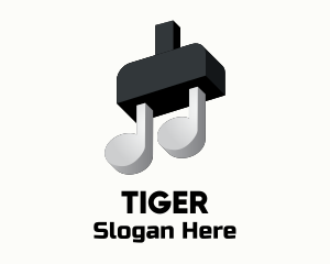 Concert - Plug Musical Note logo design