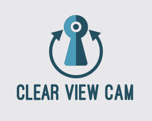 Blue Keyhole Webcam logo design