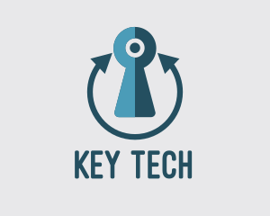 Blue Keyhole Webcam logo design