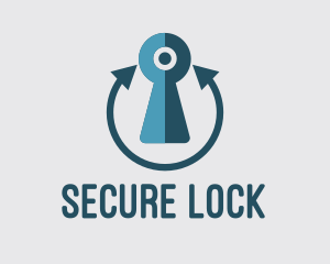 Locked - Blue Keyhole Webcam logo design