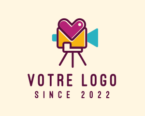 Love Letter - Heart Video Record logo design