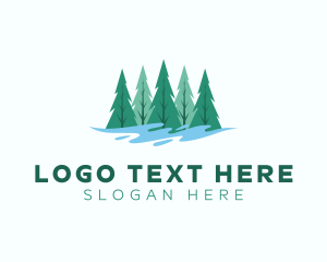 Log - Natural Pine Tree logo design